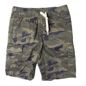 Old Navy Kids Green Camo Cargo Shorts Boys Small Elastic Waist Summer Vacation